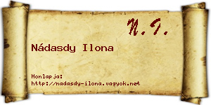 Nádasdy Ilona névjegykártya